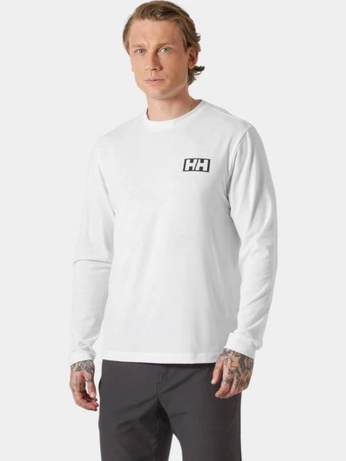 tricou cu maneci lungi pt. barbati Helly Hansen Skog Graphic Ls Tee alb 2