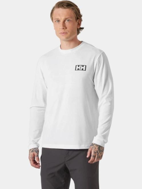 tricou cu maneci lungi pt. barbati Helly Hansen Skog Graphic Ls Tee alb 2