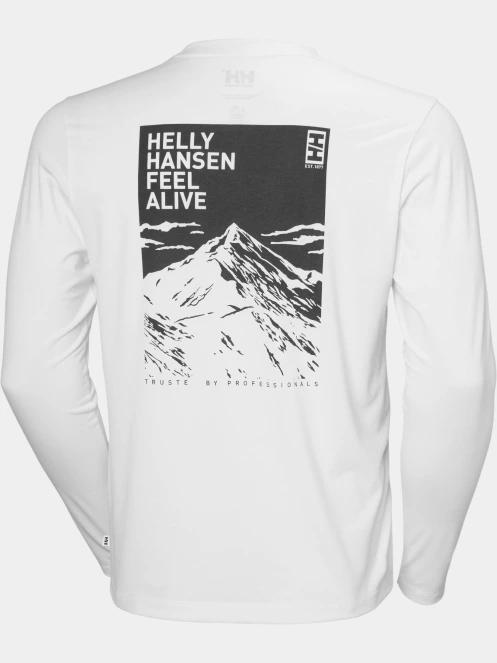 tricou cu maneci lungi pt. barbati Helly Hansen Skog Graphic Ls Tee alb 7
