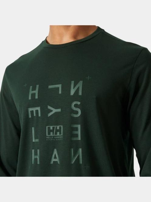 tricou cu maneci lungi pt. barbati Helly Hansen Skog Graphic Ls Tee verde 5