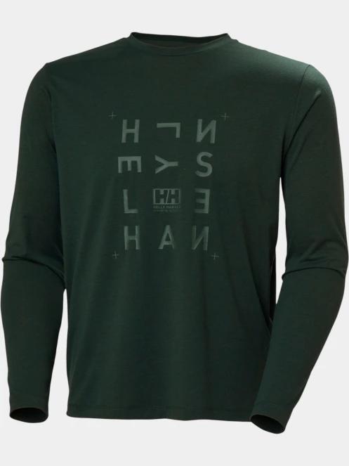 tricou cu maneci lungi pt. barbati Helly Hansen Skog Graphic Ls Tee verde 6