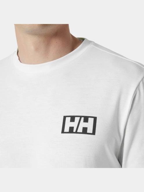 tricou cu maneci lungi pt. barbati Helly Hansen Skog Graphic Ls Tee alb 4