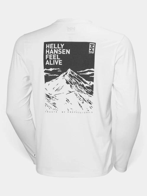 tricou cu maneci lungi pt. barbati Helly Hansen Skog Graphic Ls Tee alb 7