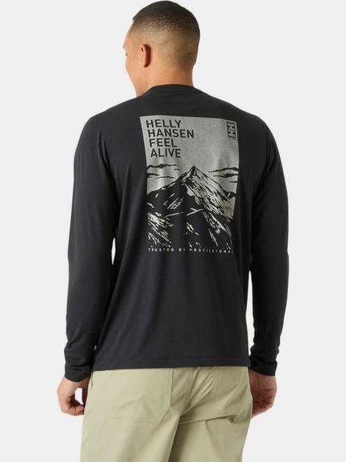 tricou cu maneci lungi pt. barbati Helly Hansen Skog Graphic Ls Tee negru 3