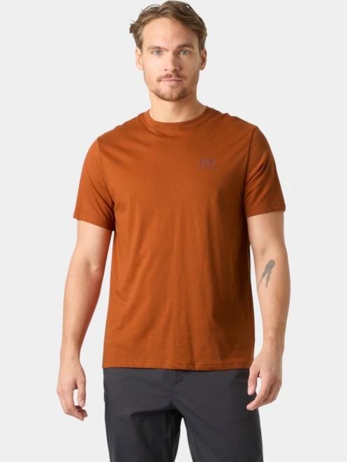 tricou cu maneci scurte pt. barbati Helly Hansen Nord Graphic T-Shirt portocaliu 2