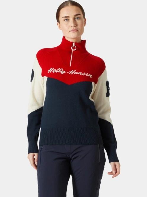 pulover pt. femei Helly Hansen W Apres Knitted Sweater albastru inchis 2