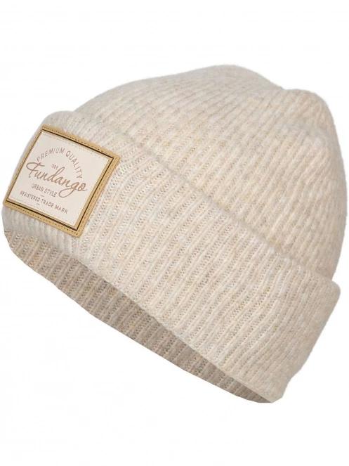 caciula tricotata pt. femei Fundango Grace Beanie nisip 2