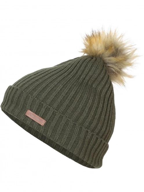 caciula cu mot pt. femei Fundango Merna Beanie oliv 2