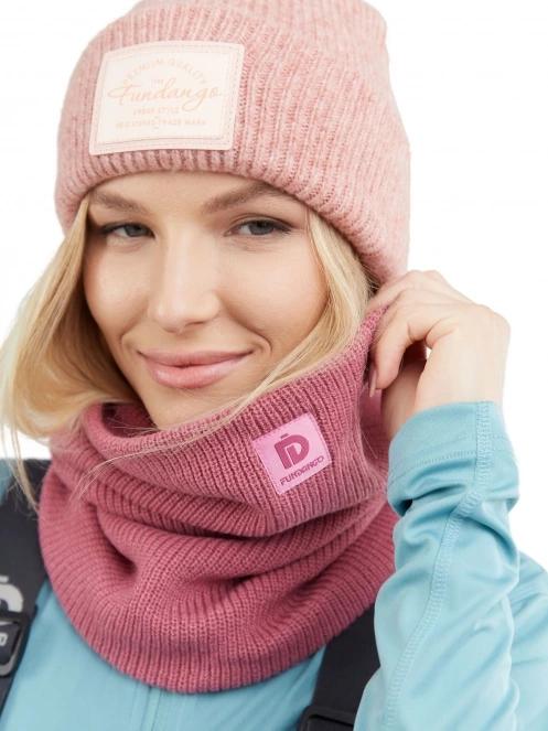 esarfa tubulara Fundango Elion Neckwarmer roz 3