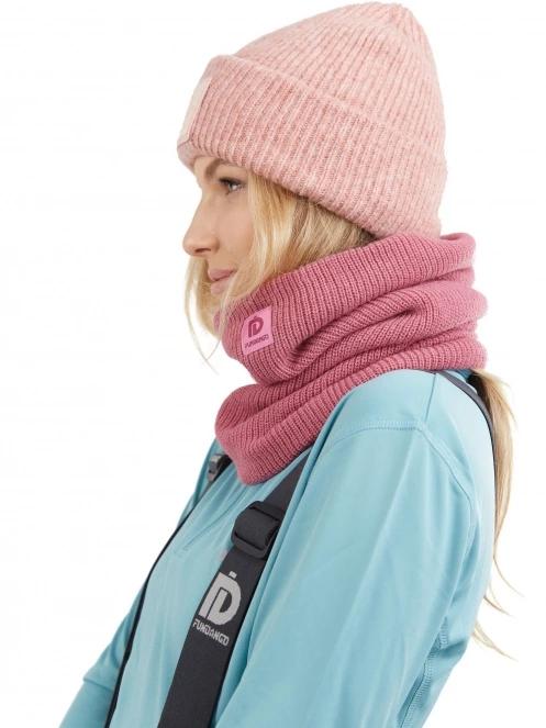esarfa tubulara Fundango Elion Neckwarmer roz 4