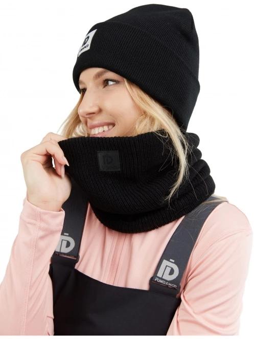 esarfa tubulara Fundango Elion Neckwarmer negru 3