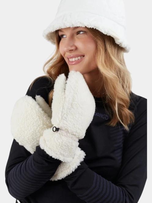 manusi pt. femei Fundango Teddy Gloves alb 3