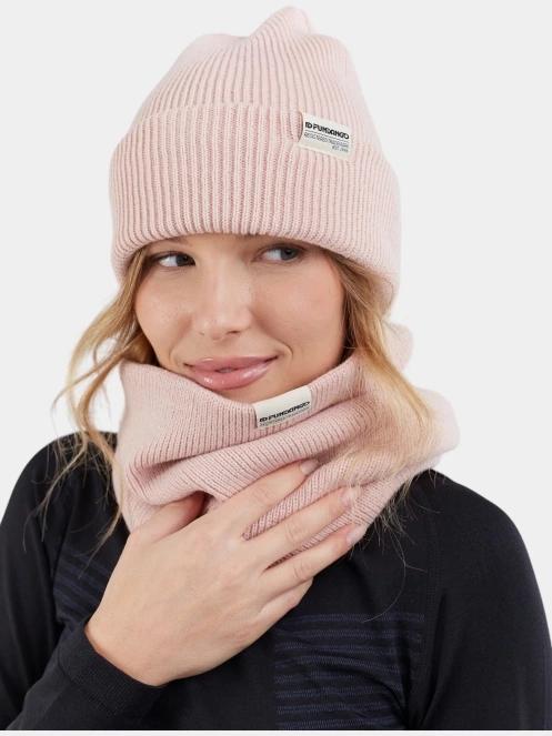 esarfa tubulara Fundango Tara Neckwarmer roz 3