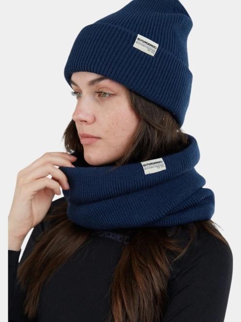 esarfa tubulara Fundango Tara Neckwarmer albastru inchis 3