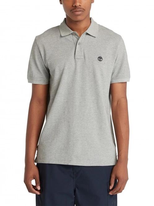 tricou cu guler pt. barbati Timberland Pique Short Sleeve Polo gri 2