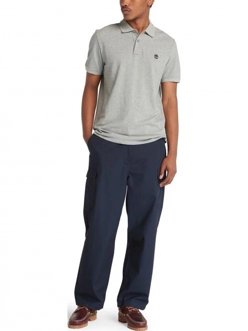 tricou cu guler pt. barbati Timberland Pique Short Sleeve Polo gri 4