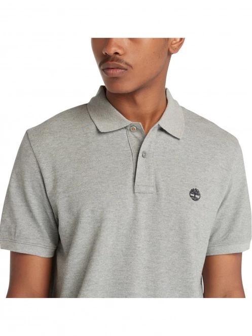tricou cu guler pt. barbati Timberland Pique Short Sleeve Polo gri 5