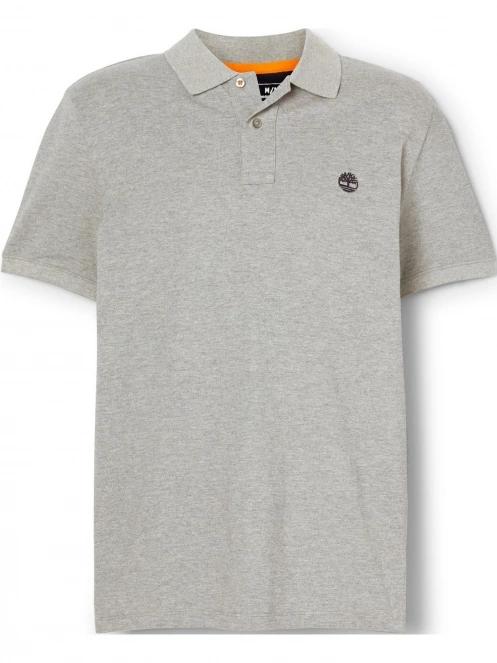 tricou cu guler pt. barbati Timberland Pique Short Sleeve Polo gri 6