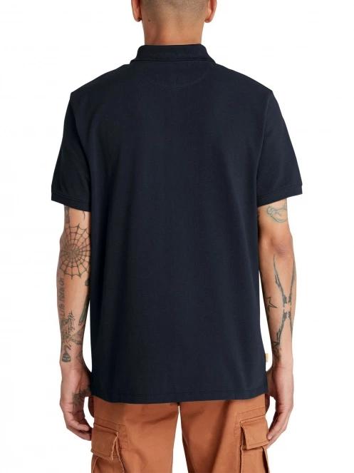 tricou cu guler pt. barbati Timberland Pique Short Sleeve Polo albastru inchis 3