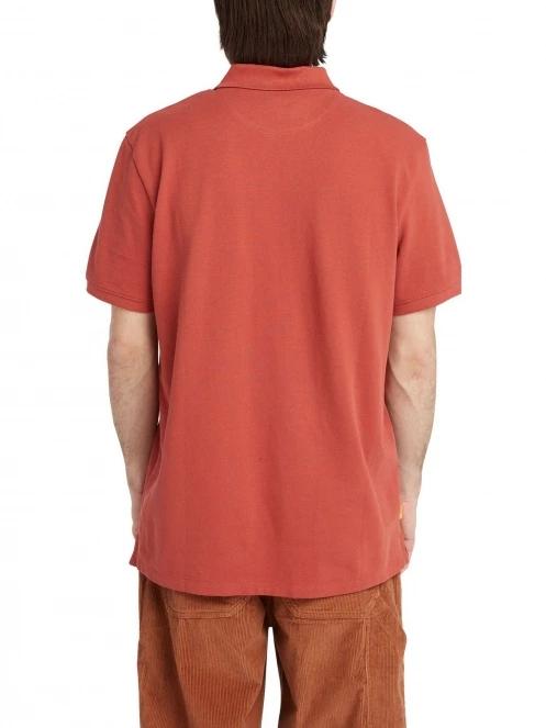 tricou cu guler pt. barbati Timberland Pique Short Sleeve Polo rosu 3