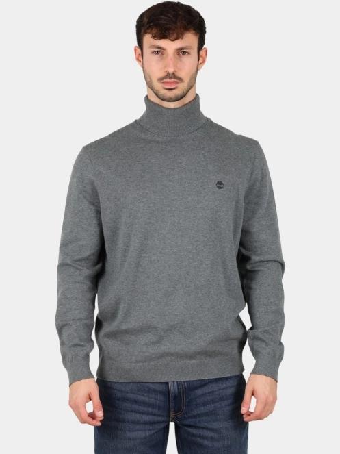 pulover tricotat pt. barbati Timberland Turtle Neck Cotton Sweater gri 2