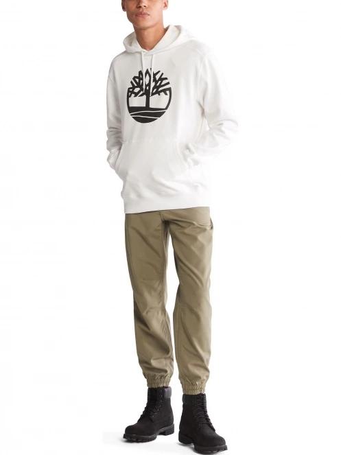 pulover cu gluga pt. barbati Timberland Tree Logo Hoodie alb 5