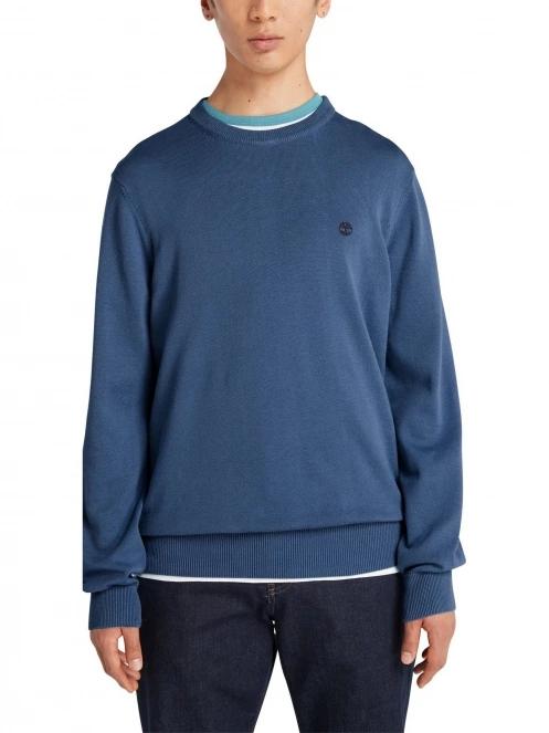 pulover pt. barbati Timberland Cotton Yd Sweater albastru inchis 2