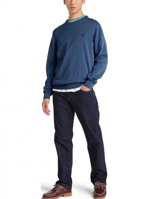 pulover pt. barbati Timberland Cotton Yd Sweater albastru inchis 5