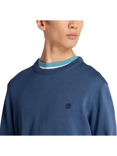 pulover pt. barbati Timberland Cotton Yd Sweater albastru inchis 6