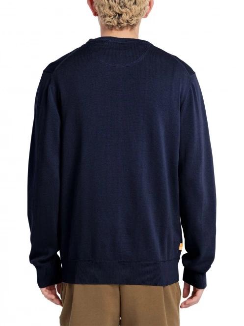 pulover pt. barbati Timberland Cotton Yd Sweater albastru inchis 3