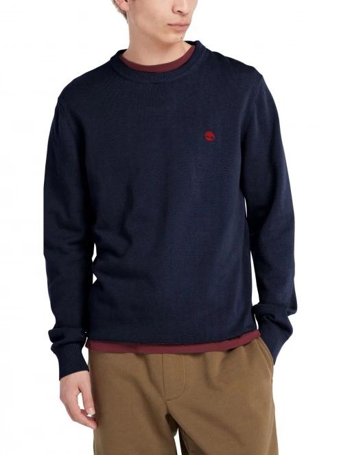 pulover pt. barbati Timberland Cotton Yd Sweater albastru inchis 4