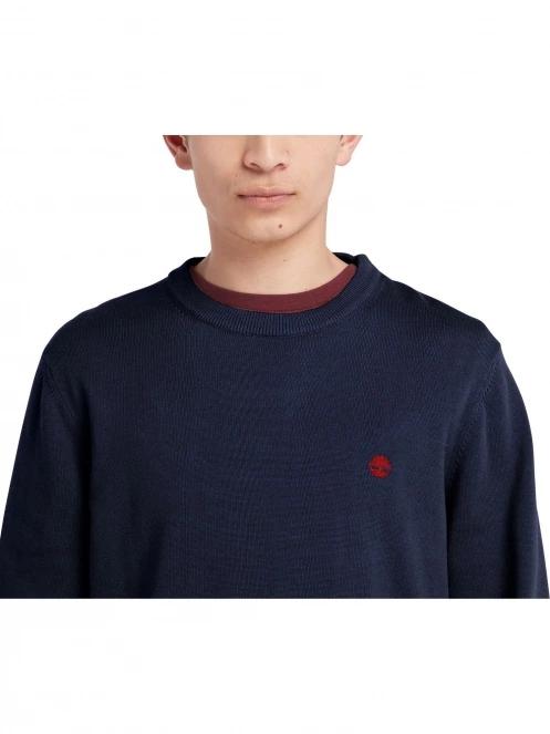 pulover pt. barbati Timberland Cotton Yd Sweater albastru inchis 6