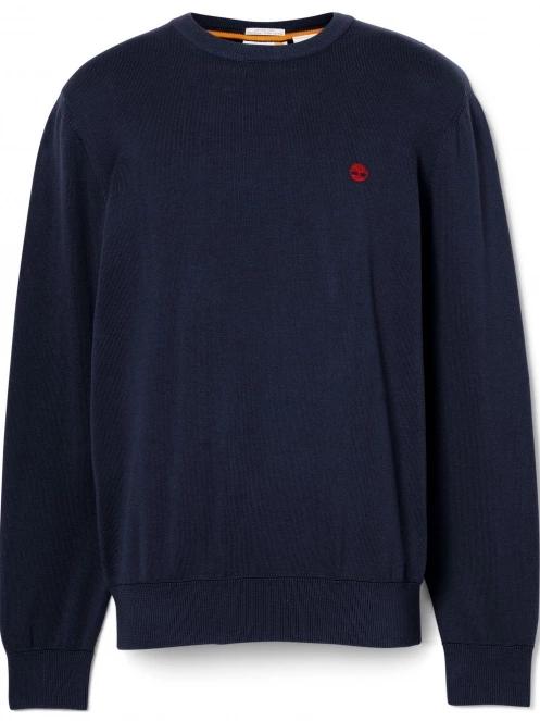 pulover pt. barbati Timberland Cotton Yd Sweater albastru inchis 7