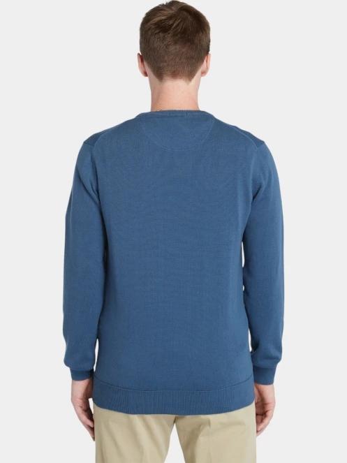 pulover pt. barbati Timberland Cotton Yd Sweater albastru inchis 3