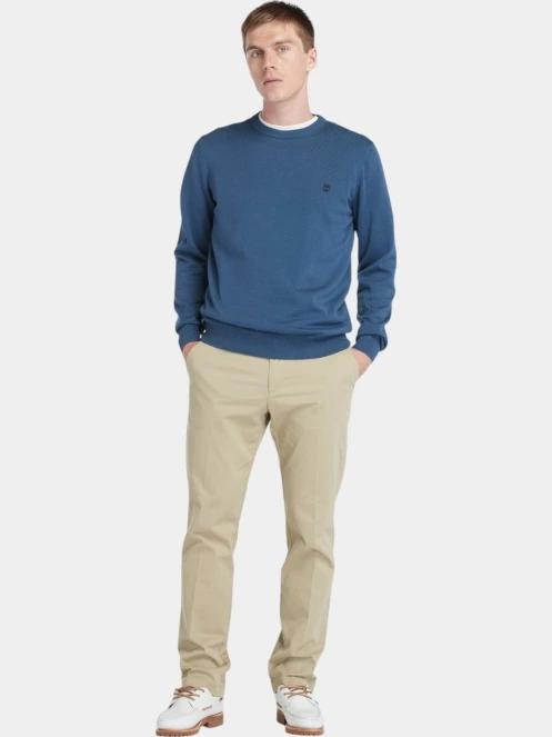 pulover pt. barbati Timberland Cotton Yd Sweater albastru inchis 4