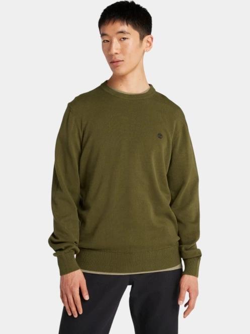 pulover pt. barbati Timberland Cotton Yd Sweater oliv 2