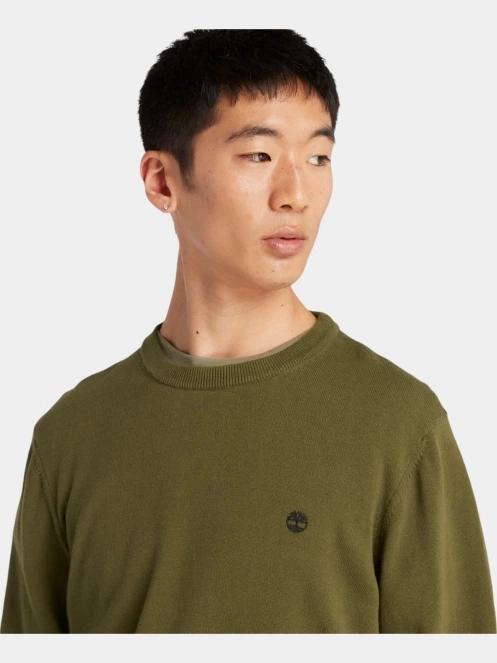 pulover pt. barbati Timberland Cotton Yd Sweater oliv 5