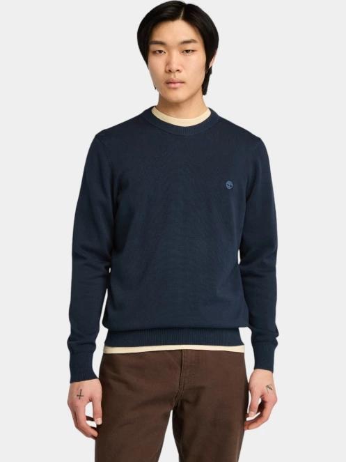 pulover pt. barbati Timberland Cotton Yd Sweater albastru inchis 2