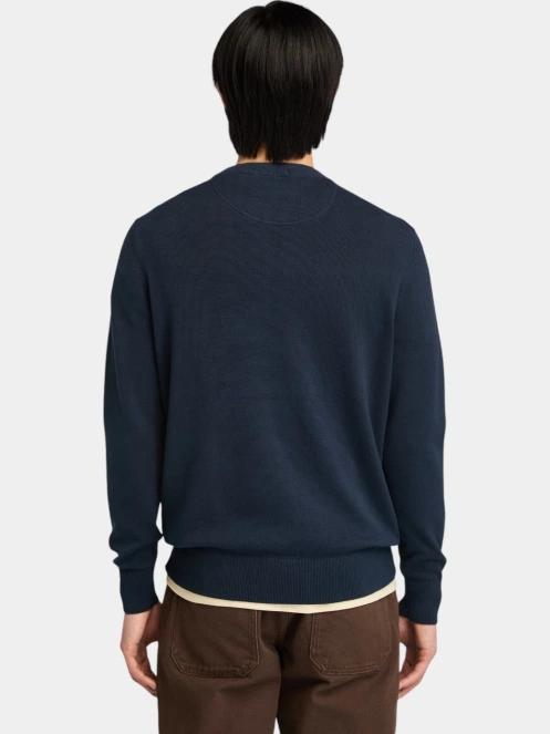 pulover pt. barbati Timberland Cotton Yd Sweater albastru inchis 3