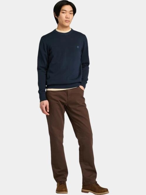 pulover pt. barbati Timberland Cotton Yd Sweater albastru inchis 4