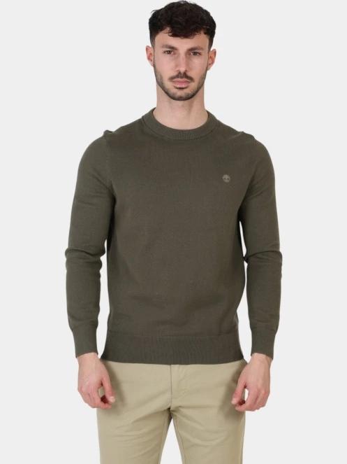 pulover pt. barbati Timberland Cotton YD Sweater oliv 2