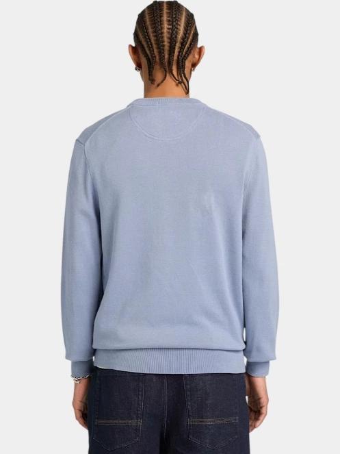 pulover pt. barbati Timberland Cotton YD Sweater albastru deschis 3