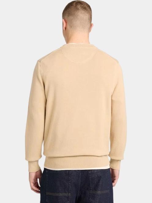 pulover pt. barbati Timberland Cotton YD Sweater nisip 3