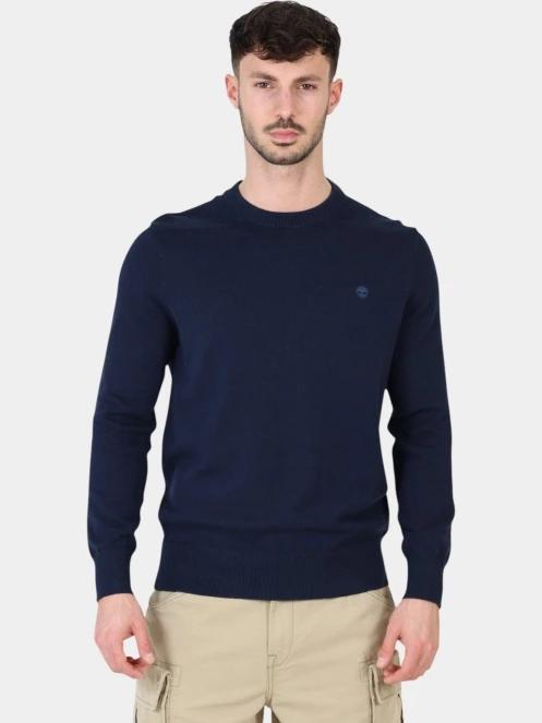 pulover pt. barbati Timberland Cotton YD Sweater albastru inchis 2