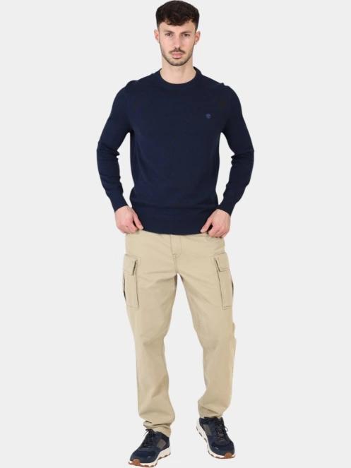 pulover pt. barbati Timberland Cotton YD Sweater albastru inchis 6