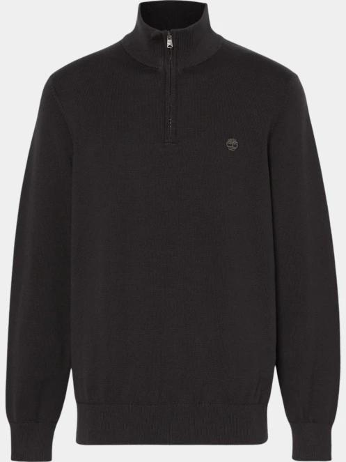 pulover pt. barbati Timberland Cotton Yd 1/4 Zip Sweater albastru inchis 6
