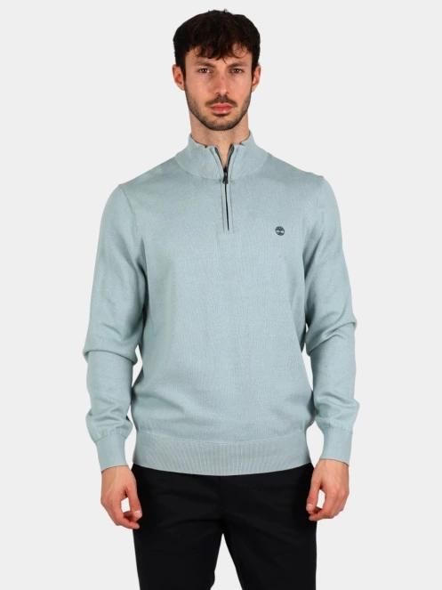 pulover pt. barbati Timberland Cotton Yd 1/4 Zip Sweater albastru 2