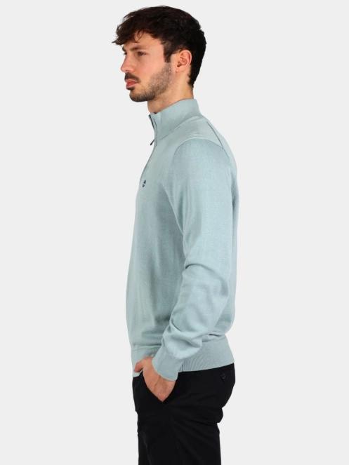 pulover pt. barbati Timberland Cotton Yd 1/4 Zip Sweater albastru 3