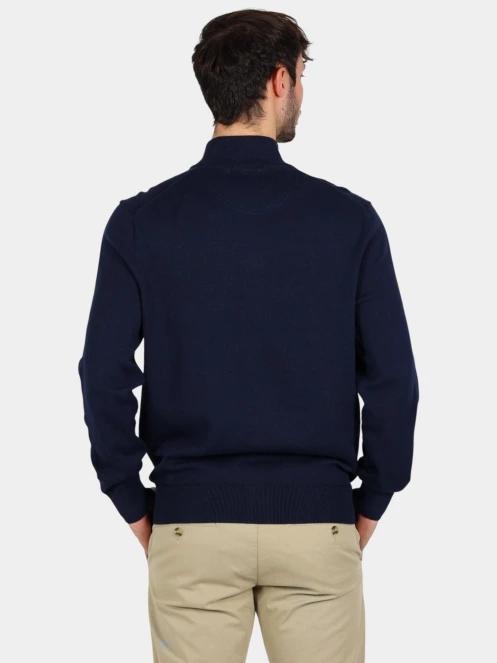 pulover pt. barbati Timberland Cotton Yd 1/4 Zip Sweater albastru inchis 4