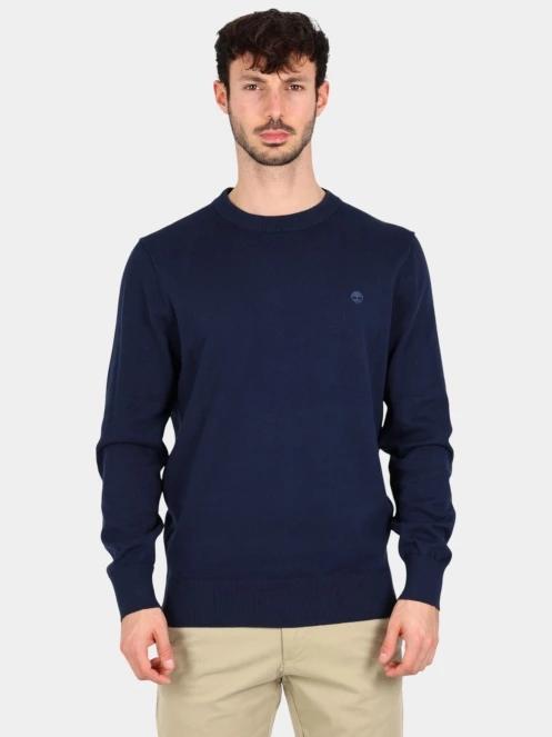 pulover pt. barbati Timberland Cotton Yd Full Zip Sweater albastru inchis 2